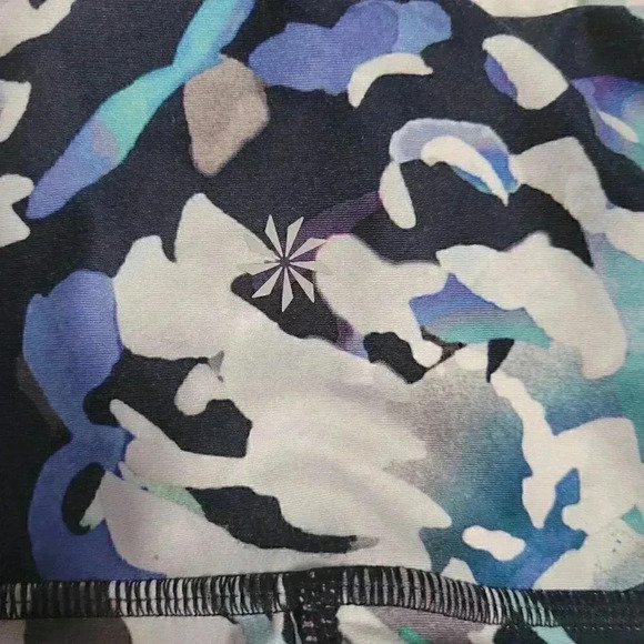 Athleta Blue Floral Leggings XS - Picture 3 of 4